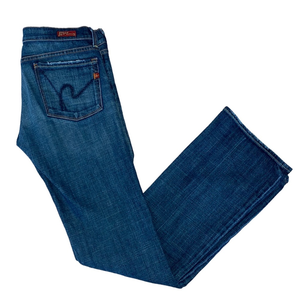 Citizens of humanity low rise boot cut blue jeans medium wash size 27